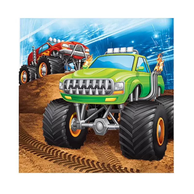 Tovaglioli Monster Truck Rally 16 pz - 339804