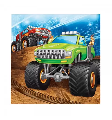 Tovaglioli Monster Truck Rally 16 pz - 339804