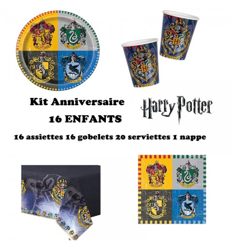 KIT COMPLEANNO HARRY POTTER PER 16 PERSONE