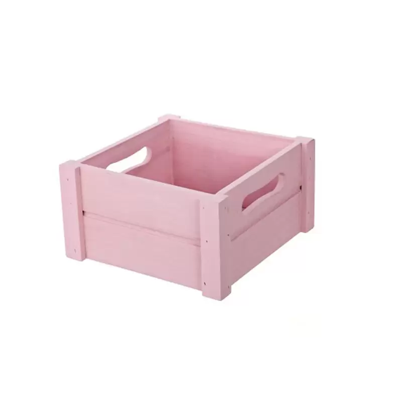 Scatola di legno rosa 10.5 x 20 x 20cm 101883