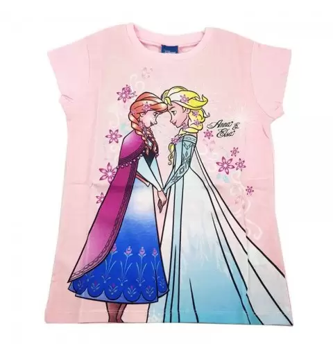 T-SHIRT FROZEN ROSA – MAGLIETTA A MANICHE CORTE BAMBINA