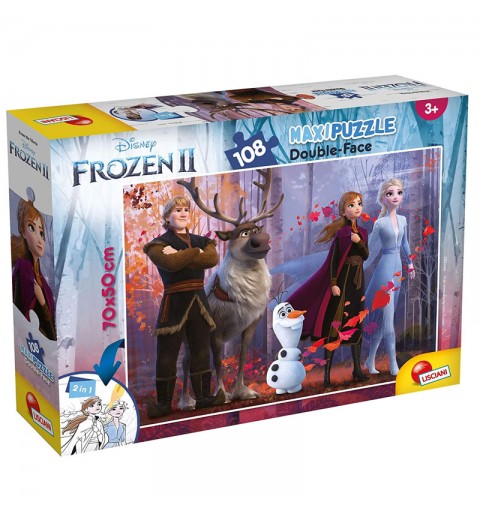 Puzzle Frozen II disney double face 108 pezzi 73399 70 x 50 cm