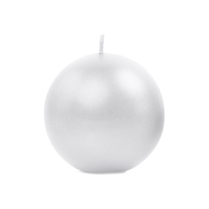 6 candele decorative bianco perla 8 cm SKUMET80-070