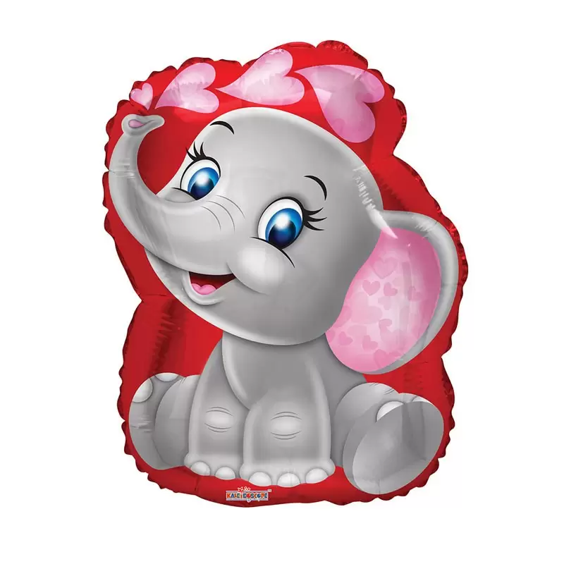 Pallone Mylar Sagoma Elefantino Cuori 18  16248-18