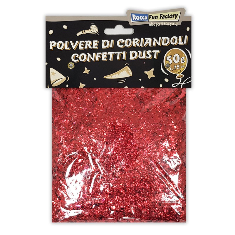 Polvere di coriandoli - Confetti Dust Rosso Metal 50g - 999432