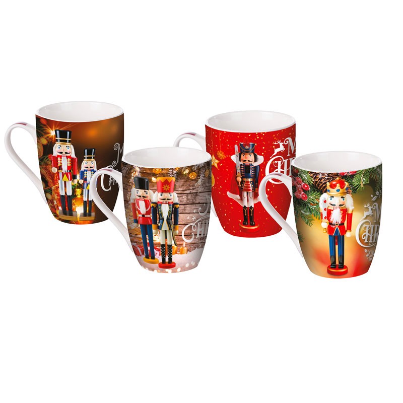 Tazza mug in porcellana tema natalizio soldatini 62172 8,5 X H10 cm 310 ml modelli assortiti