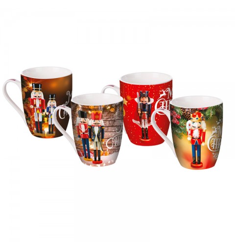 Tazza mug in porcellana tema natalizio soldatini 62172 8,5 X H10 cm 310 ml modelli assortiti