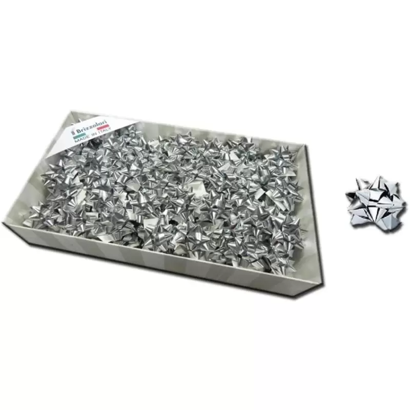 Coccarde Stella Adesive Per Pacco Regalo Argento 2970/04