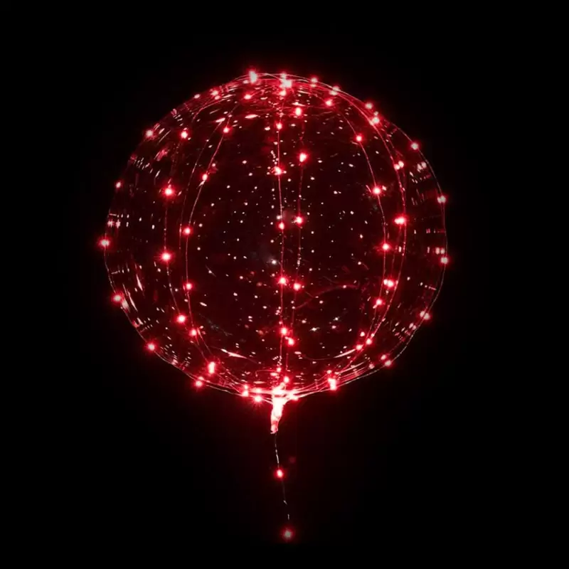 Filo 3 mt con micro led a batteria rosso + palloncino 988276