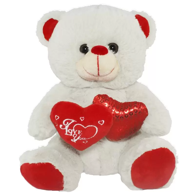 Peluche Orsetto con doppio Cuore  I Love You  - 25 cm 4796