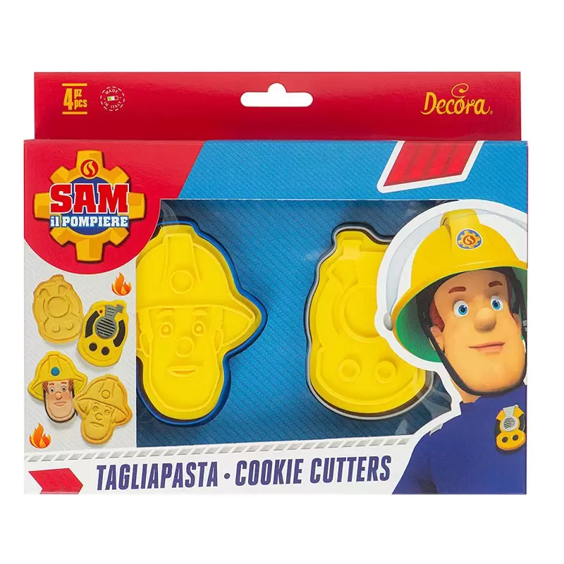 Stampino con Timbro a Rilievo Sam Il Pompiere con ricetrasmettitore in Plastica Decora 0383002