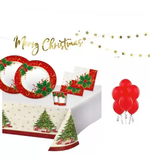 KIT N.27 SET TAVOLA NATALE - AGRIFOGLIO