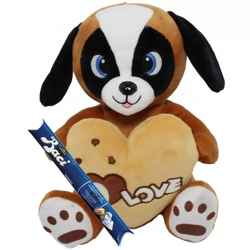 CAGNOLINO LOVE CON TUBO DI BACI PERUGINA