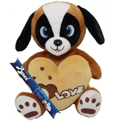 CAGNOLINO LOVE CON TUBO DI BACI PERUGINA