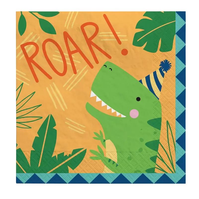 tovaglioli dino-mite dinosauri  happy dino birth-day 16 pz 512270