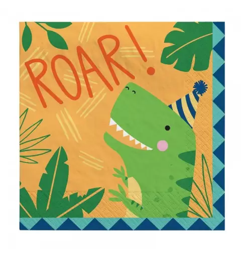 tovaglioli dino-mite dinosauri  happy dino birth-day 16 pz 512270