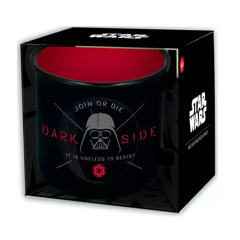 tazza in ceramica 360 ml star wars nero nera in confezione regalo 01560