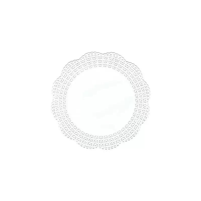 100 CENTRINI 22 CM SOTTO TORTA IN CARTA BIANCA EFFETTO PIZZO