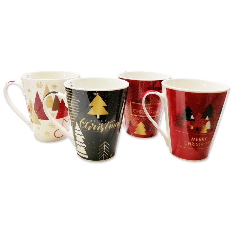 Tazza mug in porcellana tema natalizio 62170 4  modelli assortiti