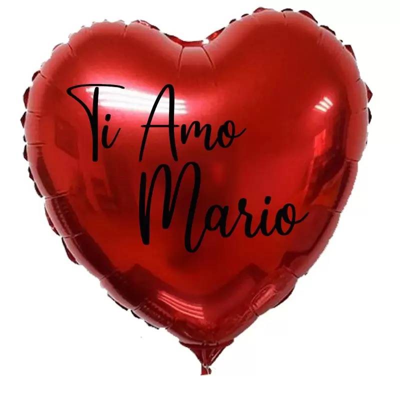 PALLONCINO FOIL CUORE ROSSO PERSONALIZZABILE