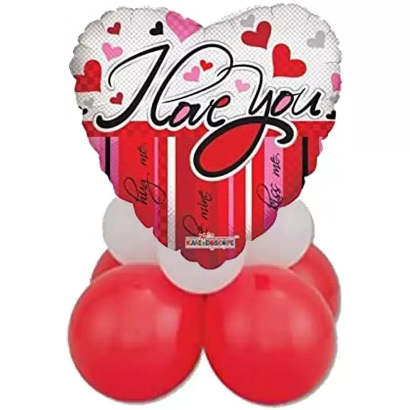 CENTROTAVOLA PALLONCINI LOVE YOU LINES & HEARTS