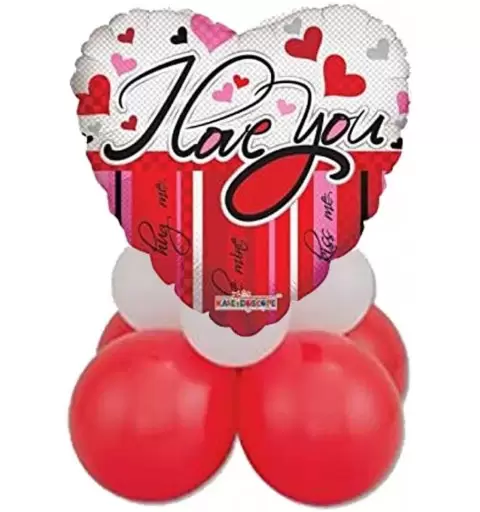 CENTROTAVOLA PALLONCINI LOVE YOU LINES & HEARTS