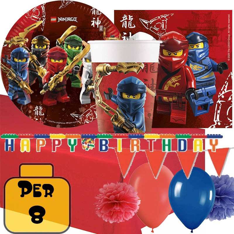 ipt Kit n 9 Addobbi Compleanno Ninjago - Lego New Addobbi Festa Bambino :  : Casa e cucina