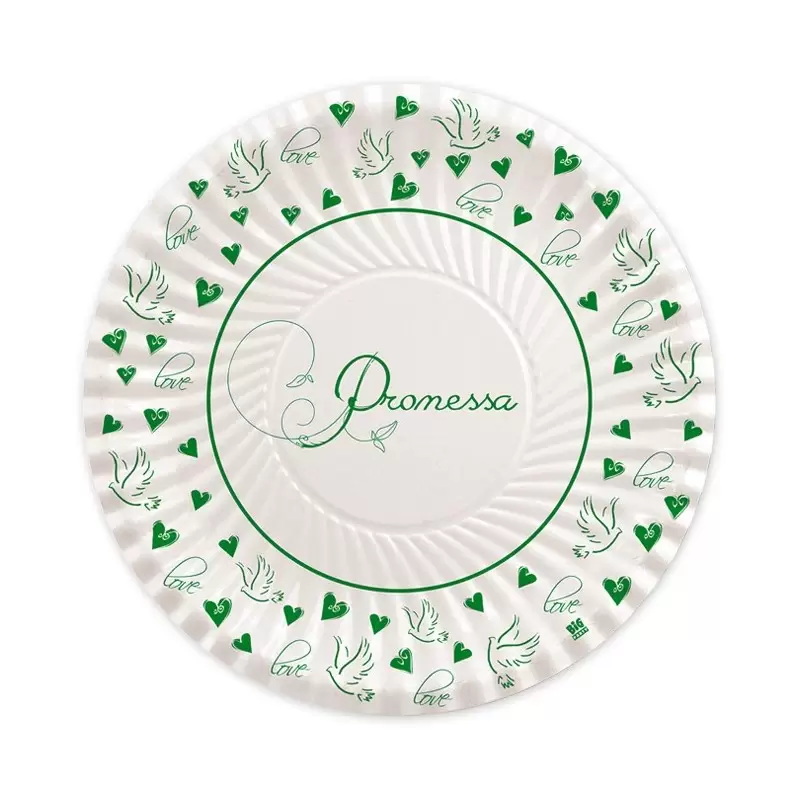 KIT N2 80 PZ COORDINATO TAVOLA PROMESSA DI MATRIMONIO LOVE  