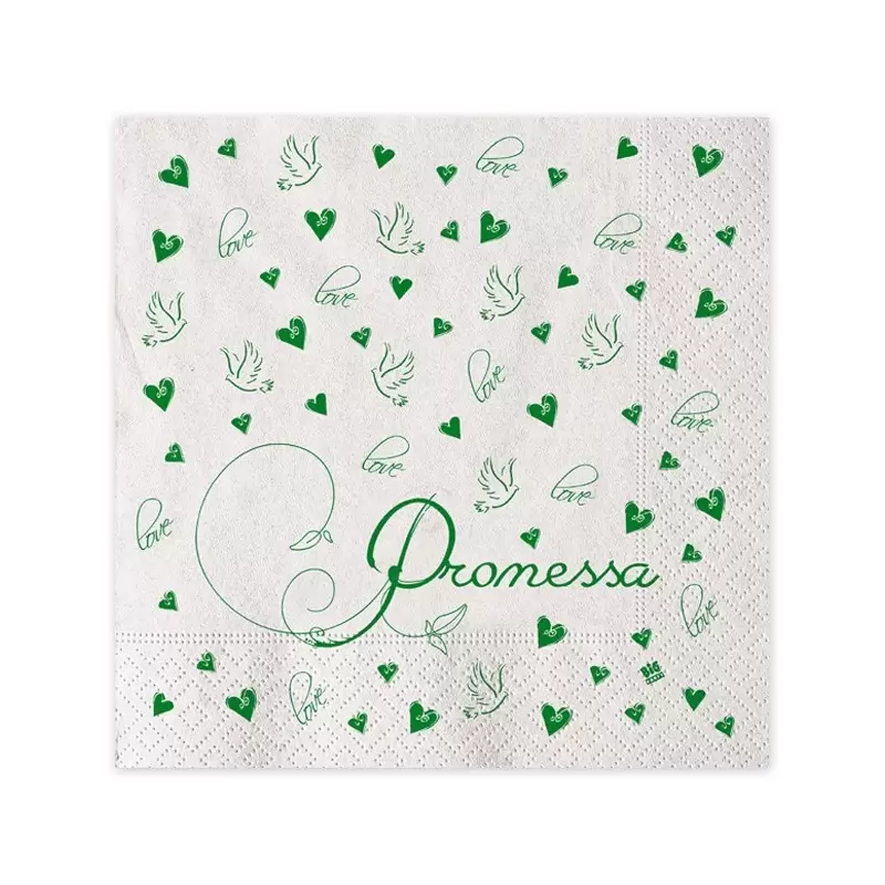 KIT N2 80 PZ COORDINATO TAVOLA PROMESSA DI MATRIMONIO LOVE  