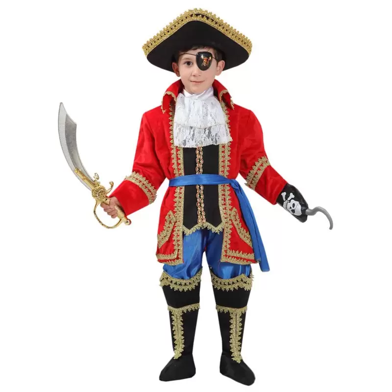 Costume Carnevale Capitano uncino 0487  4-5 anni