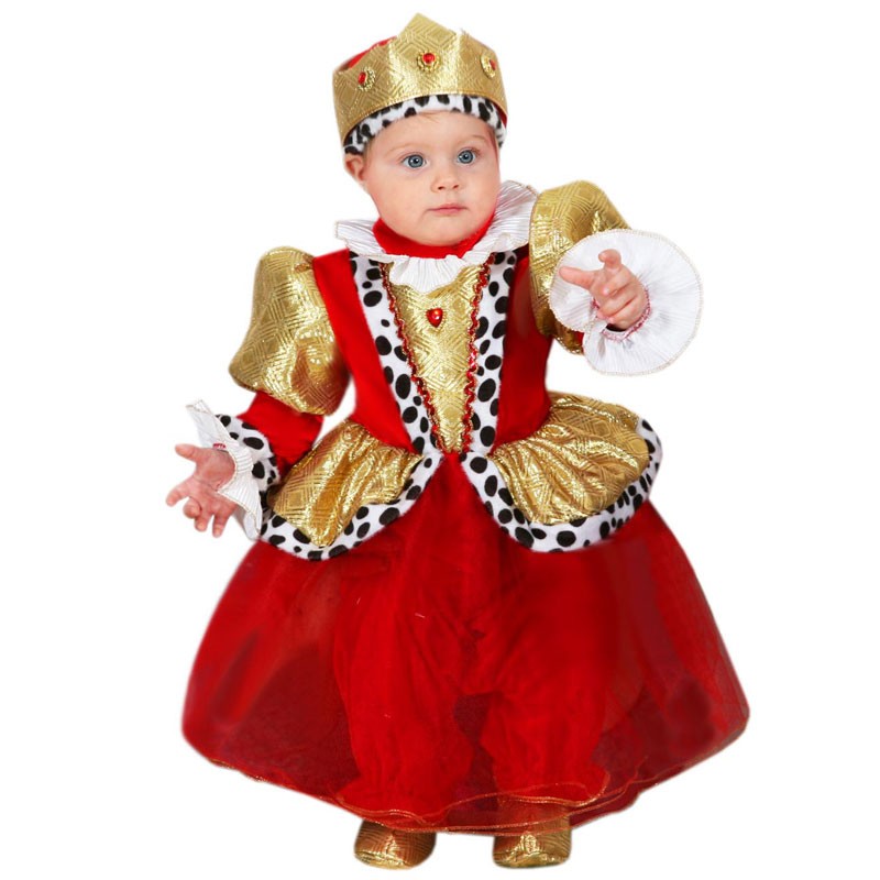 costume carnevale neonata piccola regina 3-6 mesi