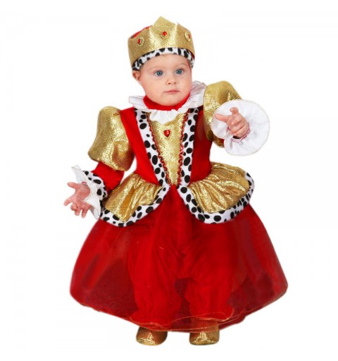 costume carnevale neonata piccola regina 3-6 mesi