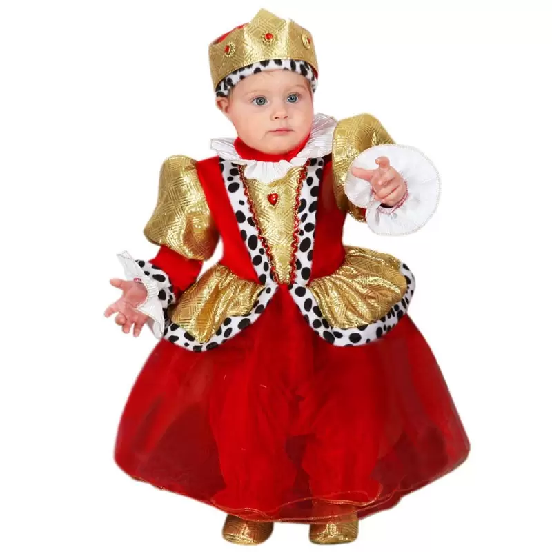 costume carnevale neonata piccola regina 5511 7-9 mesi
