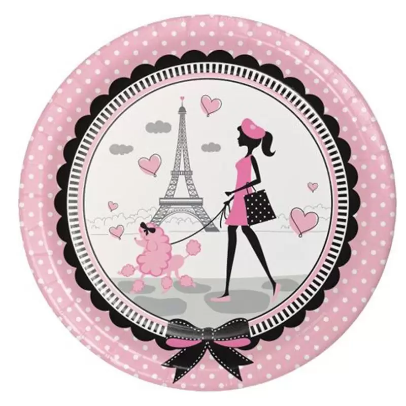 PIATTI A TEMA PARIGI - PARTY IN PARIS 8 PZ