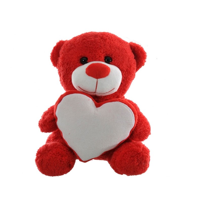 peluche orsetto rosso con cuore  35 cm 548078