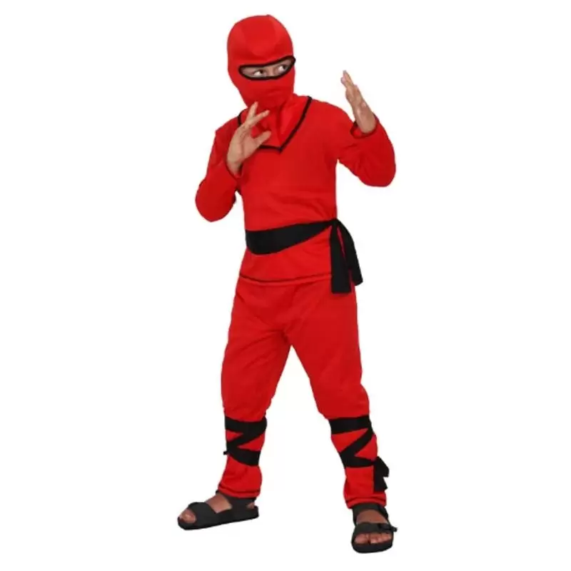 COSTUME NINJA ROSSO 9-10 ANNI
