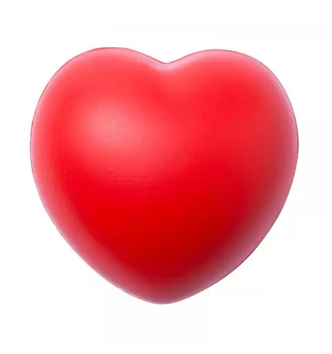 cuore rosso antistress in poliuretano cm 7,1 x 7 x 5