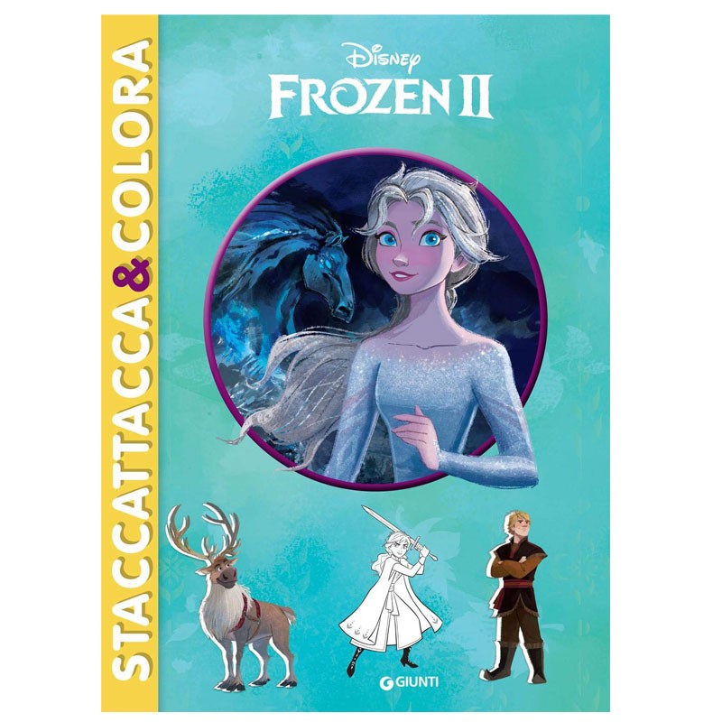 Frozen II - Staccattacca&Colora albo con storia da leggere pagine da colorare e completare con gli adesivi