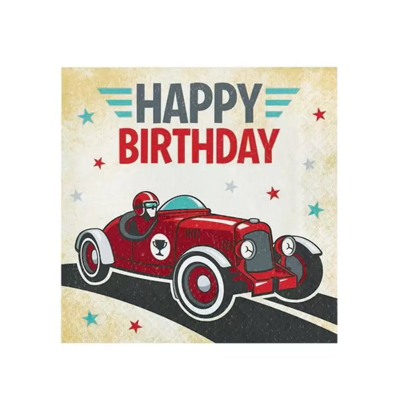 tovaglioli Auto d\'Epoca Vintage Race Car 16 pz 345901