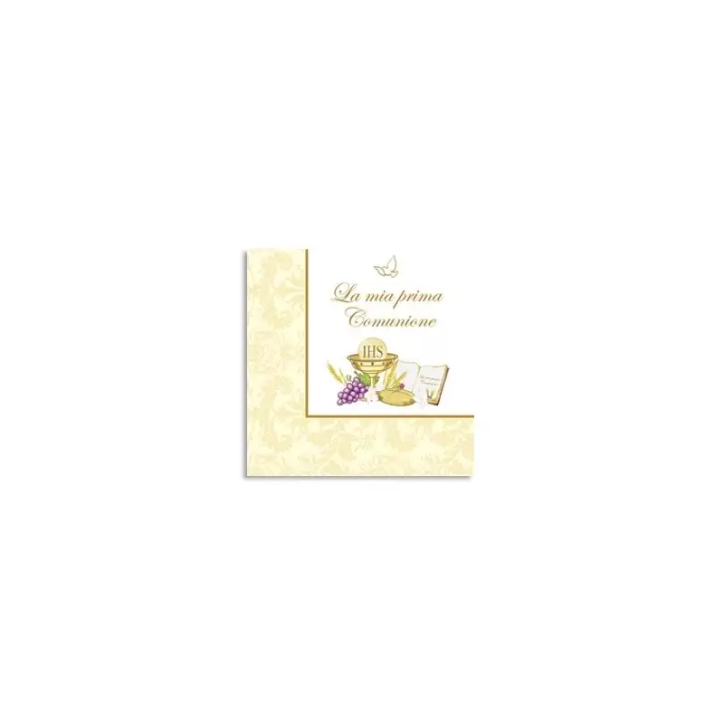 KIT N.10  - COORDINATO TAVOLA LA MIA PRIMA COMUNIONE + PALLONCINO FOIL