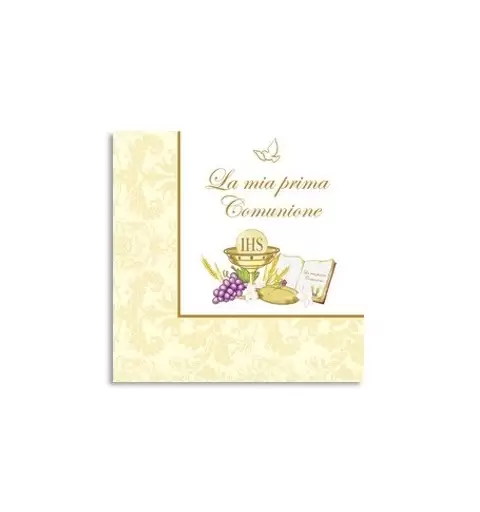 KIT N.10  - COORDINATO TAVOLA LA MIA PRIMA COMUNIONE + PALLONCINO FOIL