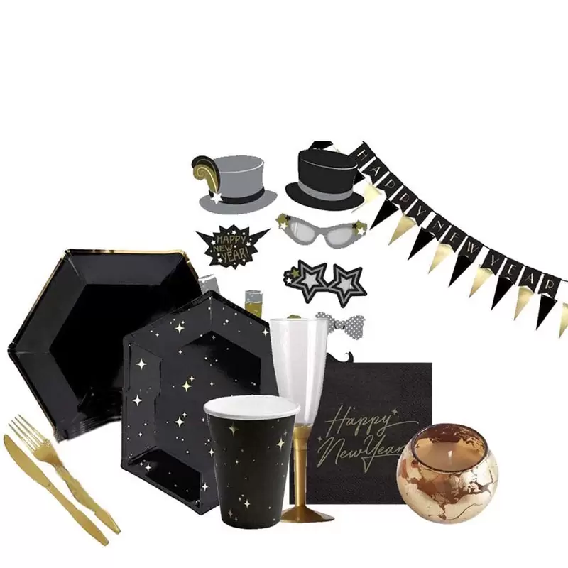 SET ALLESTIMENTO COMPLETO PER CAPODANNO – ADDOBBI PER VEGLIONE