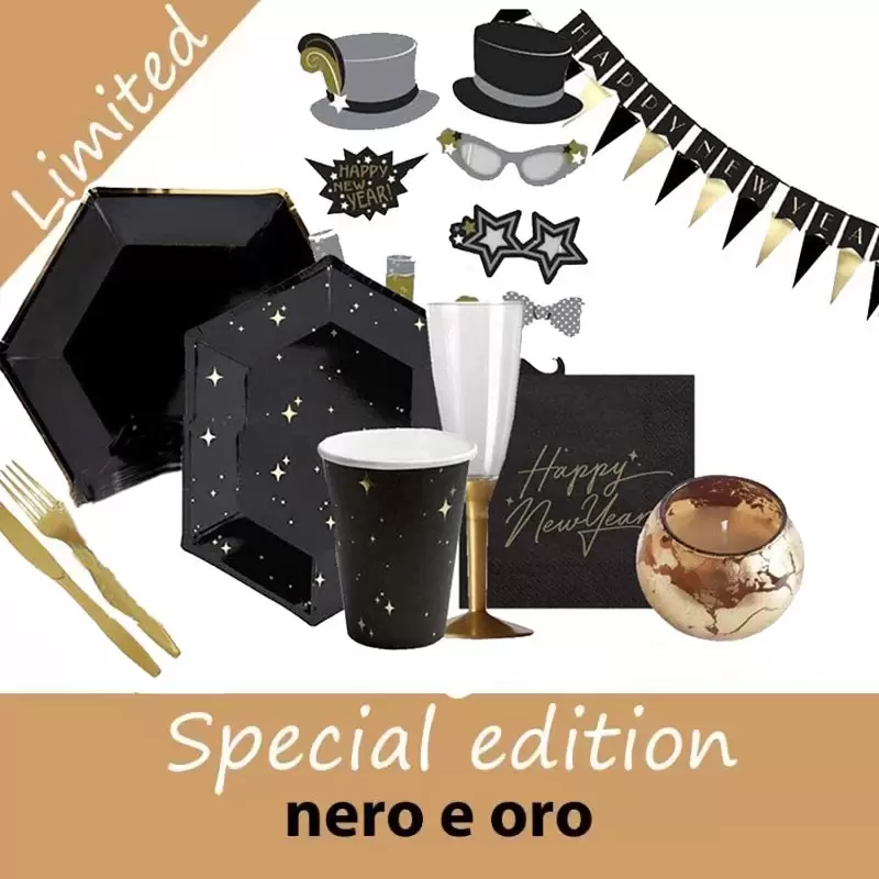 SET ALLESTIMENTO COMPLETO PER CAPODANNO – ADDOBBI PER VEGLIONE