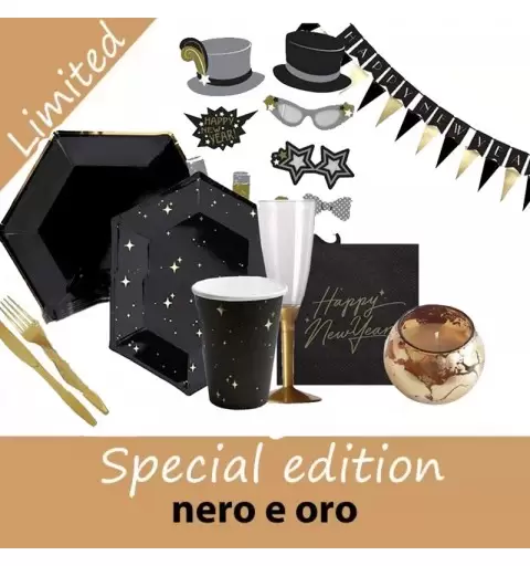 SET ALLESTIMENTO COMPLETO PER CAPODANNO – ADDOBBI PER VEGLIONE