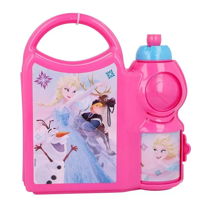 Borsa porta Pranzo con borraccia 400 ml Frozen iridescent aqua 17971