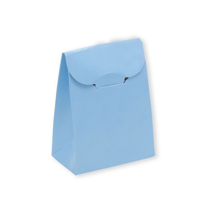 Scatoline portaconfetti sacchetto celeste 81632  25 pz. 6 x 8 x 3,5 cm