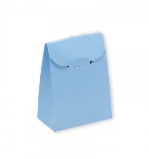 Scatoline portaconfetti sacchetto celeste 81632  25 pz. 6 x 8 x 3,5 cm