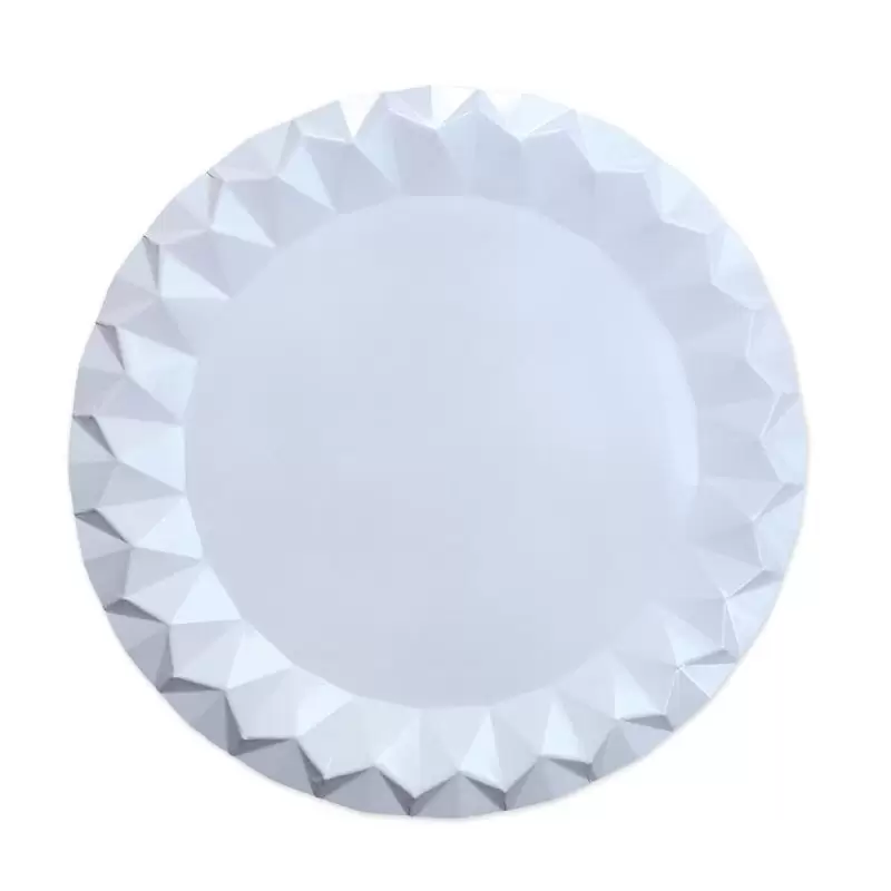 Sottopiatti diamond 32 cm bianchi 60460 5 pz