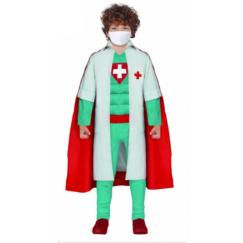 Costume da dottore super eroe 3-4  anni 77361 eroe sanitario