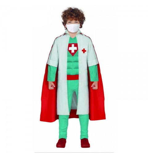 Costume da dottore super eroe 5-6  anni 77362 eroe sanitario